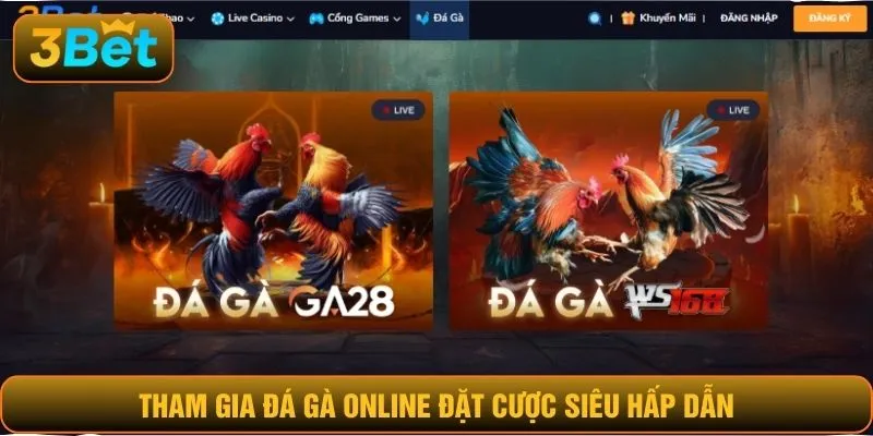 Tham gia đá gà online đặt cược siêu hấp dẫn