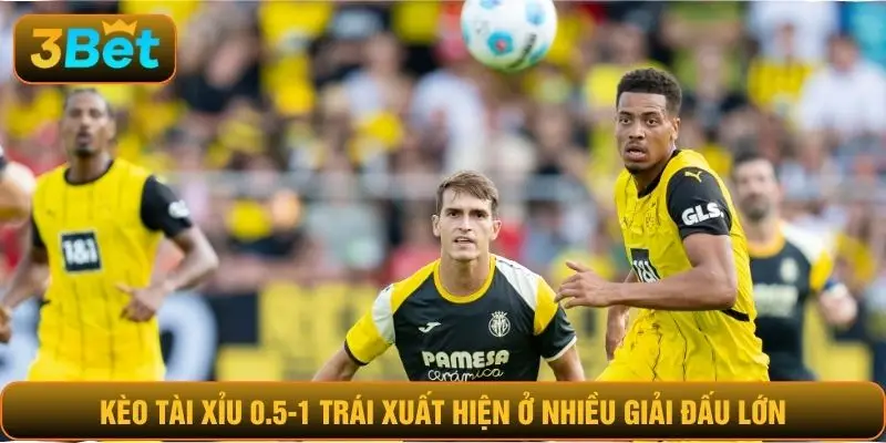 Kèo tài xỉu 0.5-1 trái xuất hiện ở nhiều giải đấu lớn