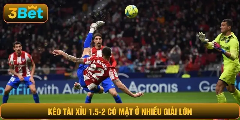 Kèo tài xỉu 1.5-2 có mặt ở nhiều giải lớn