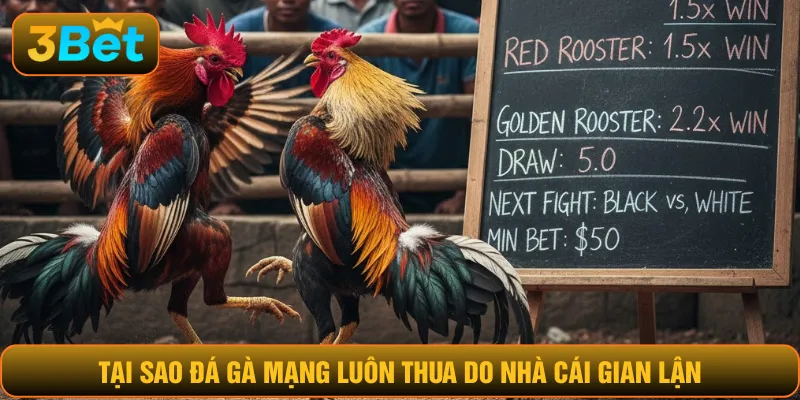 Tại sao đá gà mạng luôn thua do nhà cái gian lận