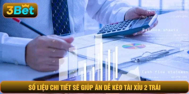 Số liệu chi tiết sẽ giúp ăn dễ kèo tài xỉu 2 trái